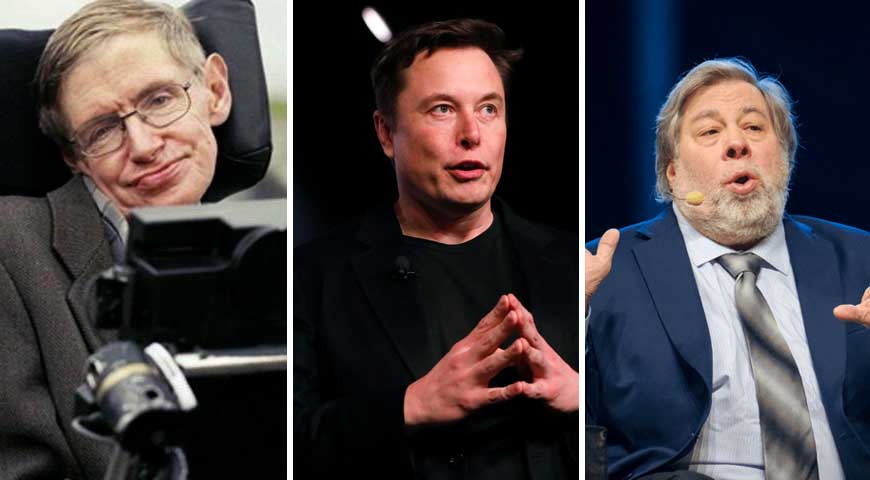 Stephen Hawking, Elon Musk, Steve Wozniak